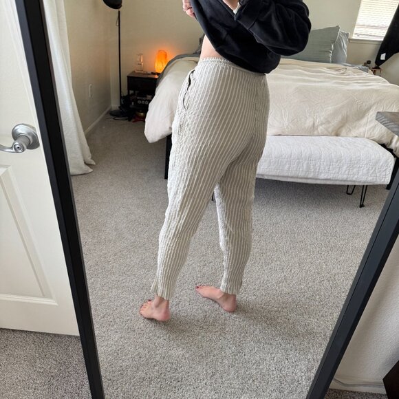 Emporio Armani Beige Italian Linen Taper Leg Pants Size Medium - Picture 3 of 12